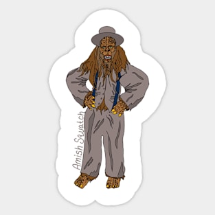 Amish Squatch Sticker